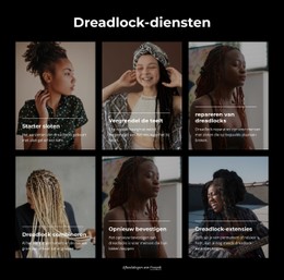 Dreadlock Salon Diensten HTML CSS-Websitesjabloon