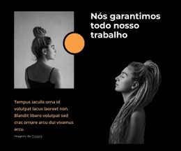 Salão De Dreadlocks Multiétnico - Modelo Multifuncional De Uma Página