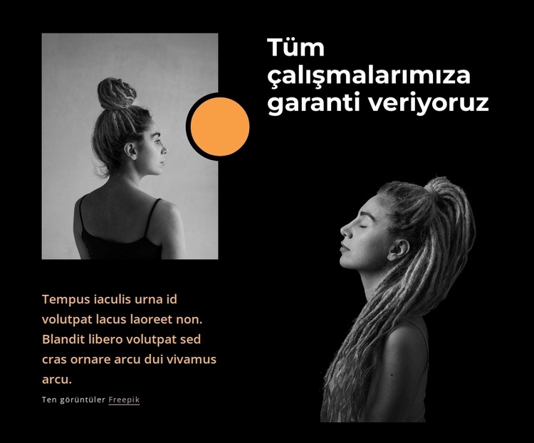 Çok ırklı dreadlocks salonu Web Sitesi Mockup'ı