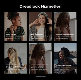 Dreadlock Salonu Hizmetleri - Web Sitesi Şablonu Ücretsiz Indir