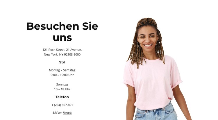 Besuchen Sie den Dreadlocks-Salon CSS-Vorlage