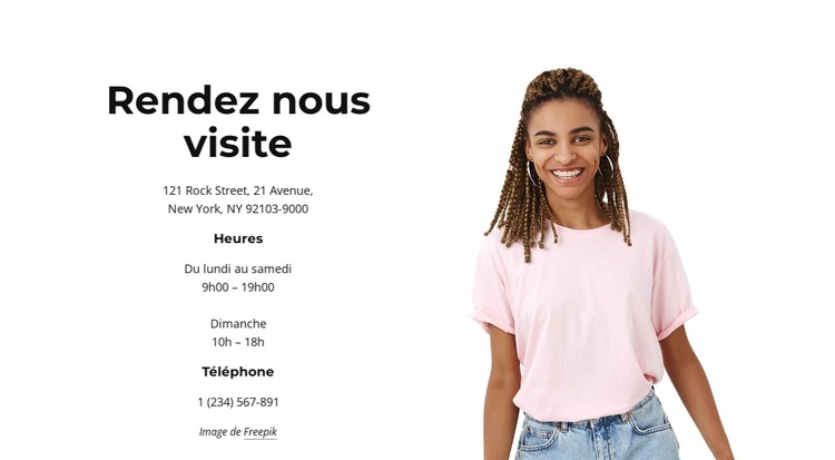 Visitez le salon des dreadlocks Modèle de site Web