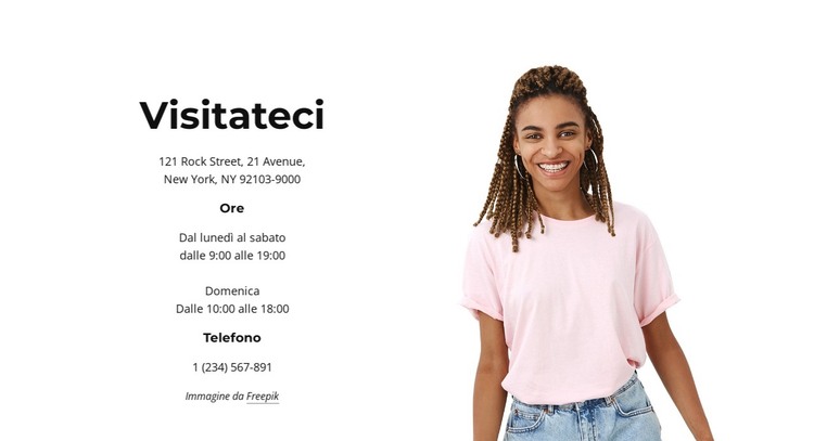 Visita il salone dei dreadlocks Modello HTML