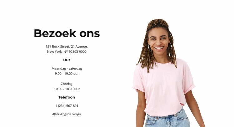 Bezoek dreadlocks salon Website ontwerp