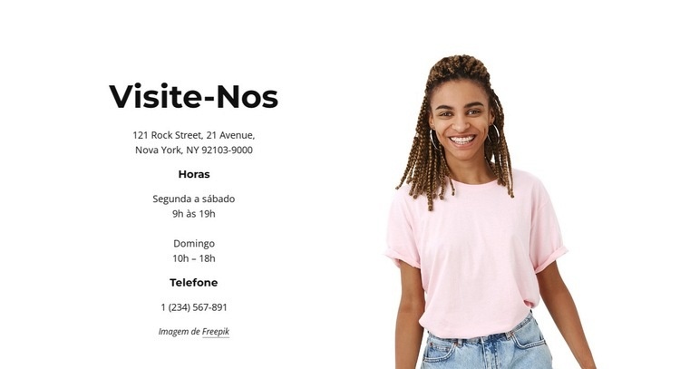 Visite o salão de dreadlocks Construtor de sites HTML