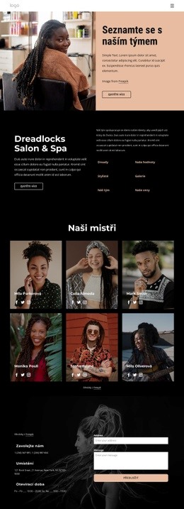 Responzivní HTML Pro Seznamte Se S Našimi Mistry