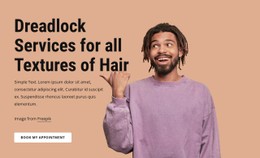 Dreadlock Services For All Textures Of Hair Template HTML CSS Responsive