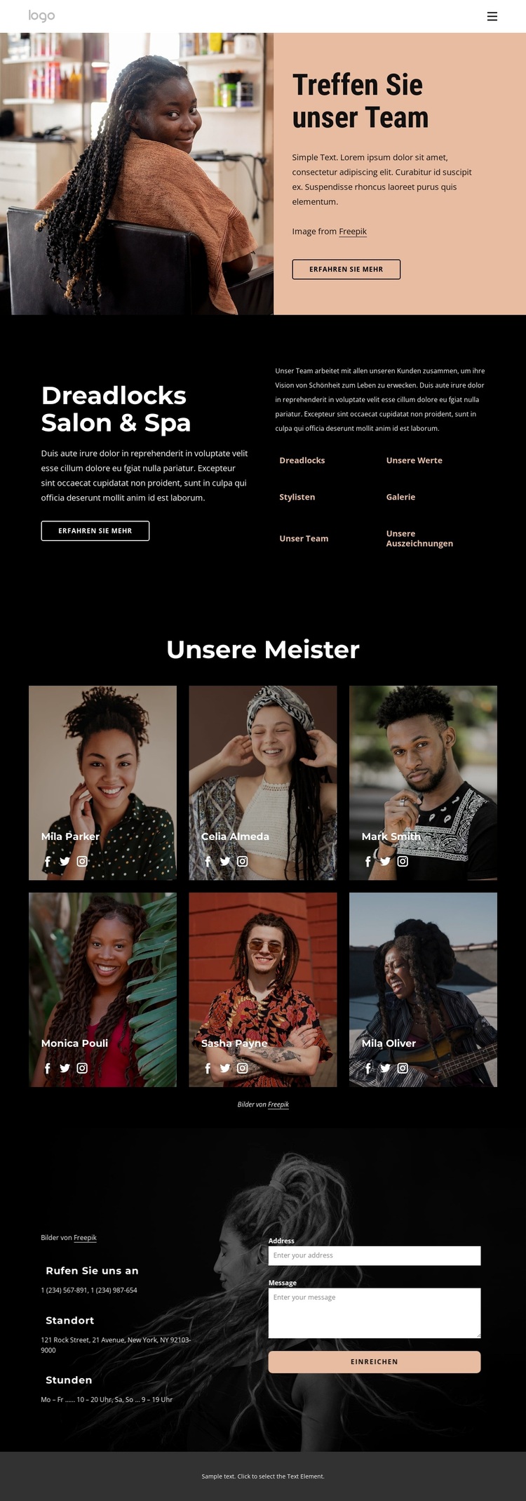 Lernen Sie unsere Meister kennen WordPress-Theme