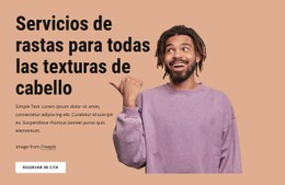 Servicios De Rastas Para Todas Las Texturas De Cabello. Plantilla HTML CSS Responsiva