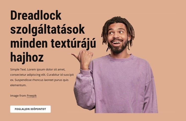 Rasta szolgáltatások minden textúrájú hajhoz HTML Sablon