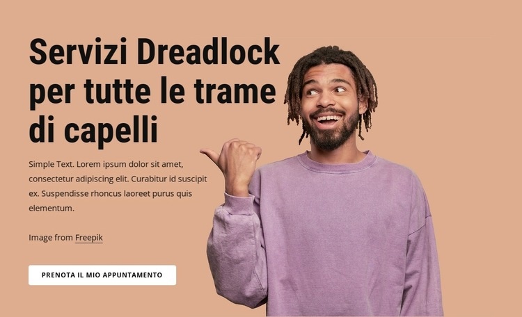 Servizi Dreadlock per tutte le trame di capelli Modelli di Website Builder