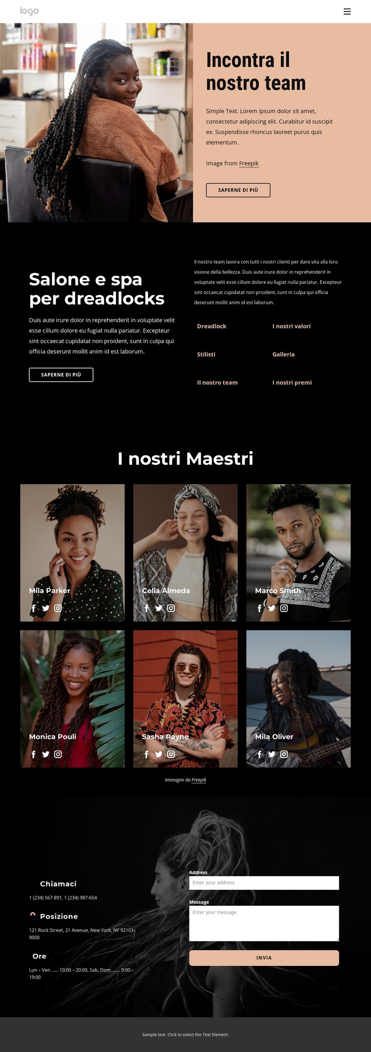 Incontra i nostri maestri Tema WordPress