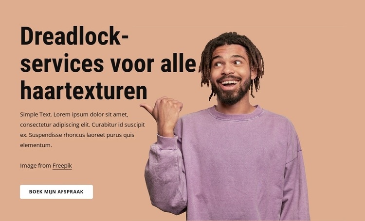 Dreadlock-services voor alle haartexturen Html Website Builder