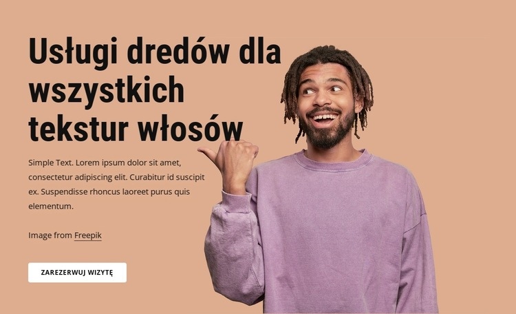 Usługi dredów dla wszystkich tekstur włosów Szablony do tworzenia witryn internetowych