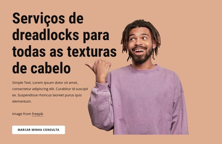 Serviços de dreadlocks para todas as texturas de cabelo Modelos de construtor de sites