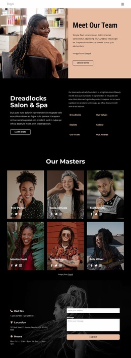 Premium Website Builder For Meet Our Masters