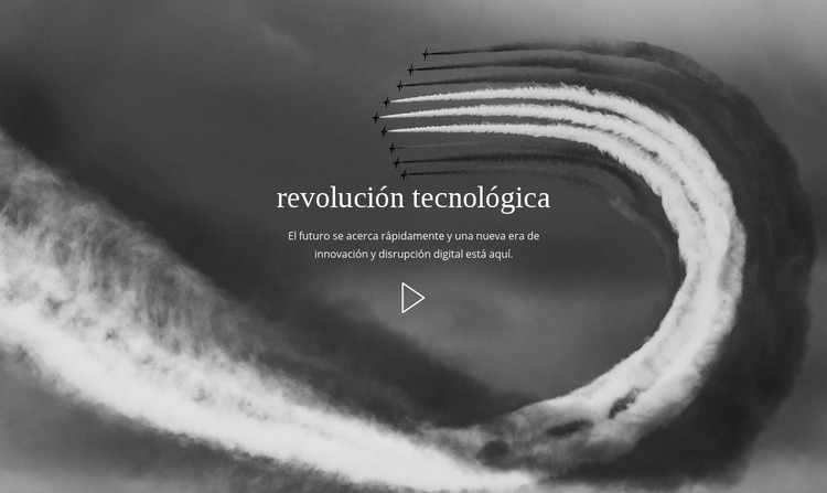 Revolución tecnológica Maqueta de sitio web