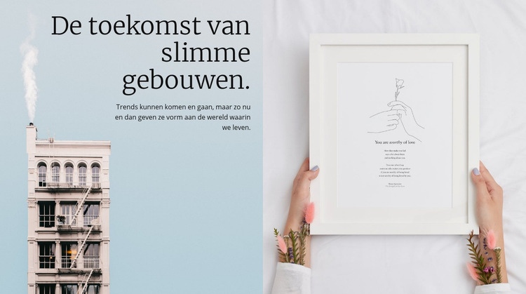 Slimme gebouwen Website mockup