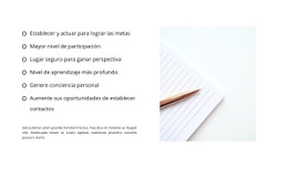 Maqueta De Sitio Web Exclusiva Para Una Lista Bien Formada