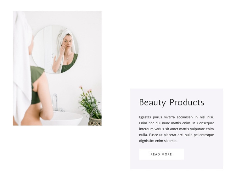 Skin care creams Homepage Design