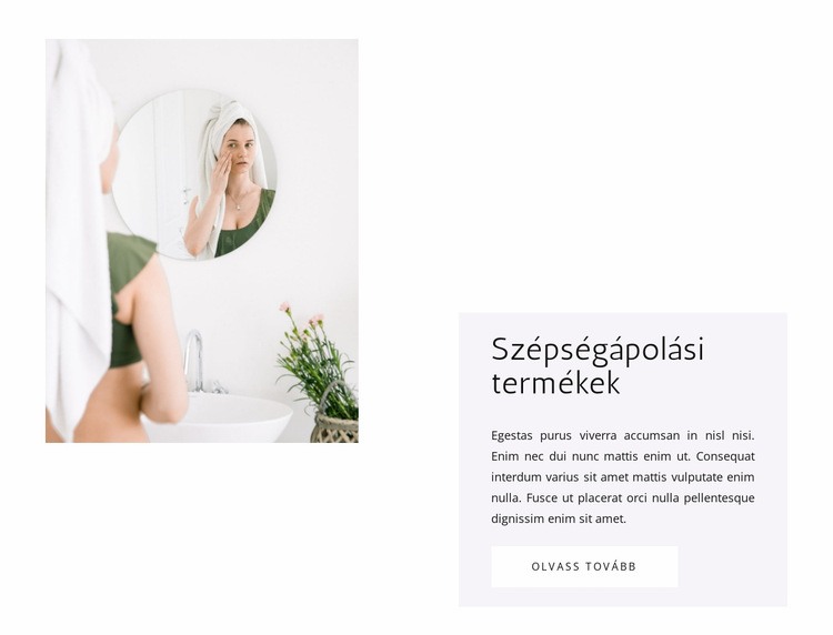 Bőrápoló krémek WordPress Téma