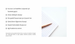 İyi Oluşturulmuş Bir Liste Için Özel Tek Sayfalık Şablon