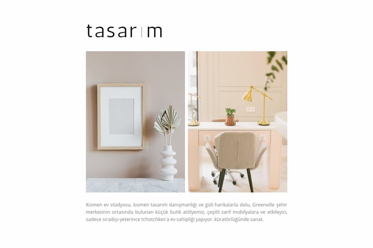 Tasarımcı şeyler Web Sitesi Mockup'ı