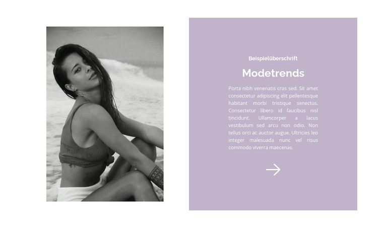 Modetrends am Strand CSS-Vorlage