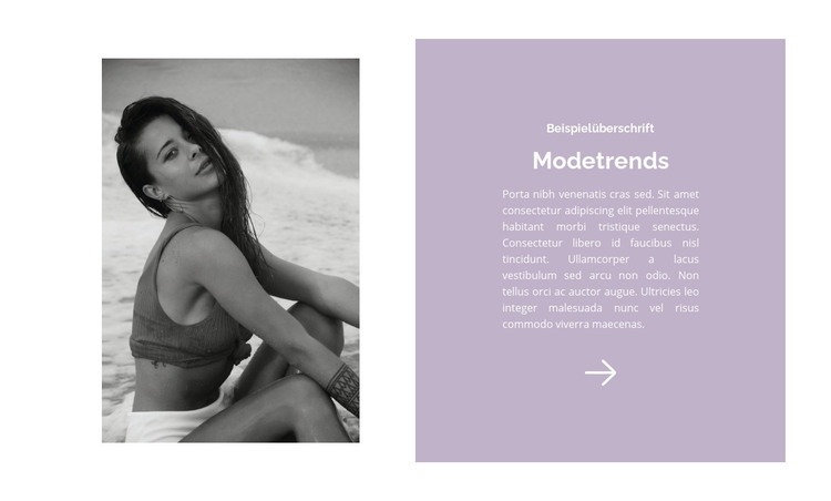 Modetrends am Strand HTML-Vorlage