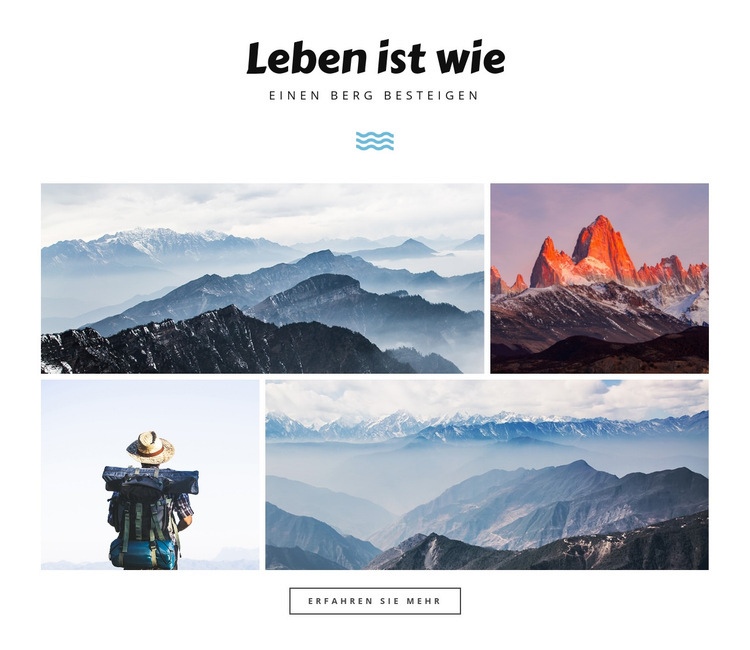 Leben ist wie Website Builder-Vorlagen