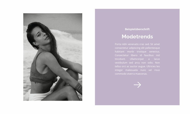 Modetrends am Strand Website design