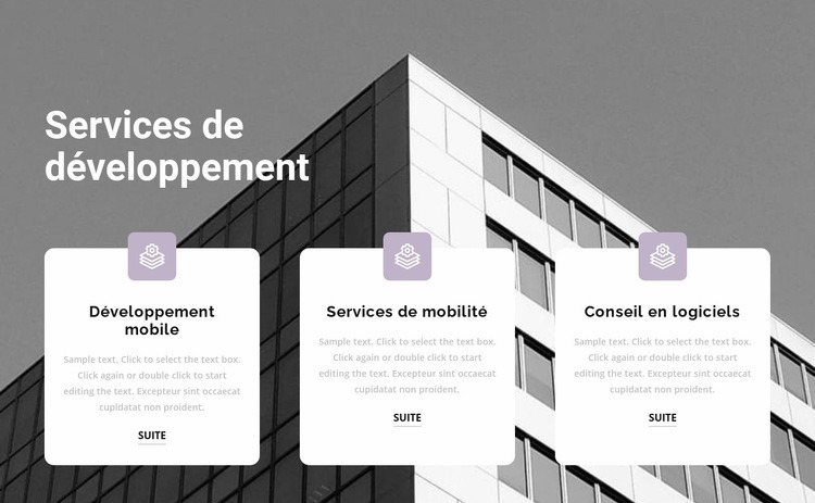 Trois points au travail Conception de site Web