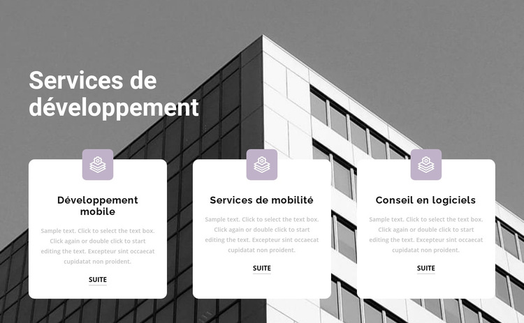 Trois points au travail Modèle de site Web