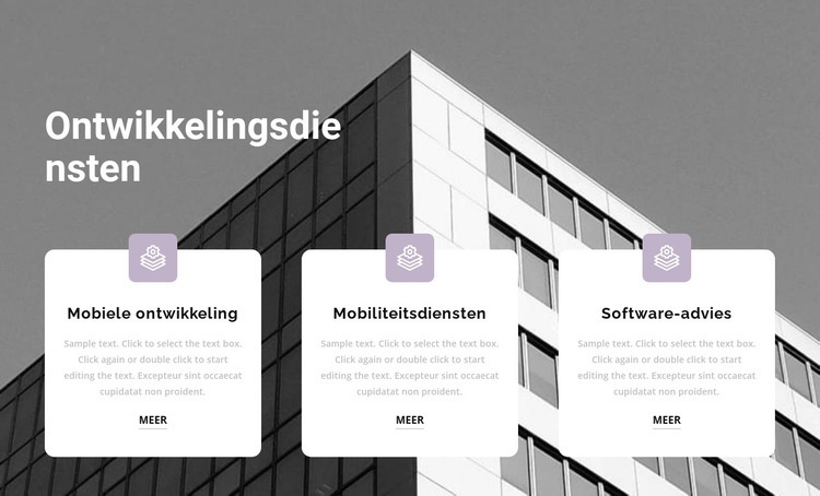 Drie punten op het werk Html Website Builder