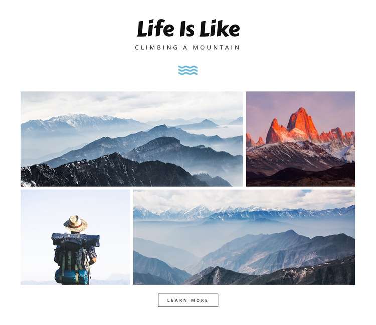 Life is like One Page Template