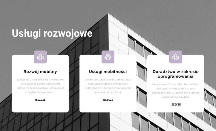 Trzy punkty w pracy Motyw WordPress