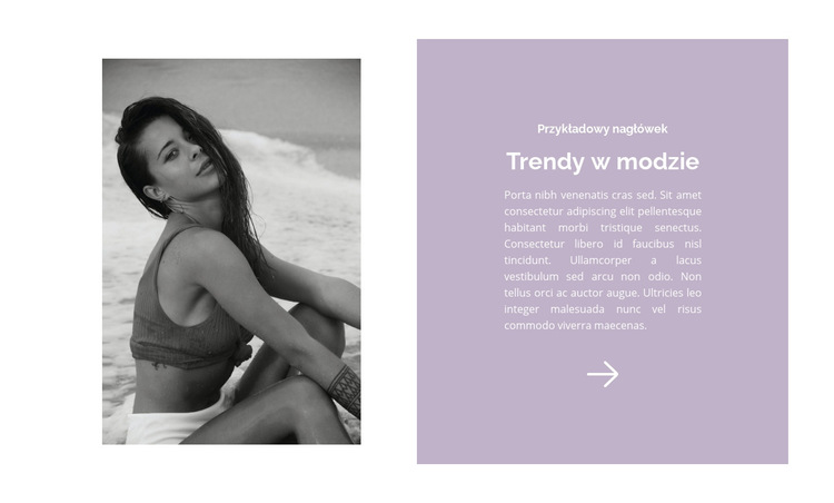Trendy w modzie plażowej Szablon witryny sieci Web