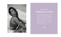 Tendências Da Moda De Praia - Inspiração Para Maquete De Site