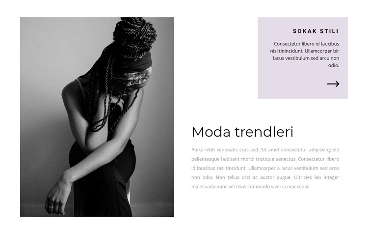 Gösteri için moda fikirleri Web Sitesi Şablonu