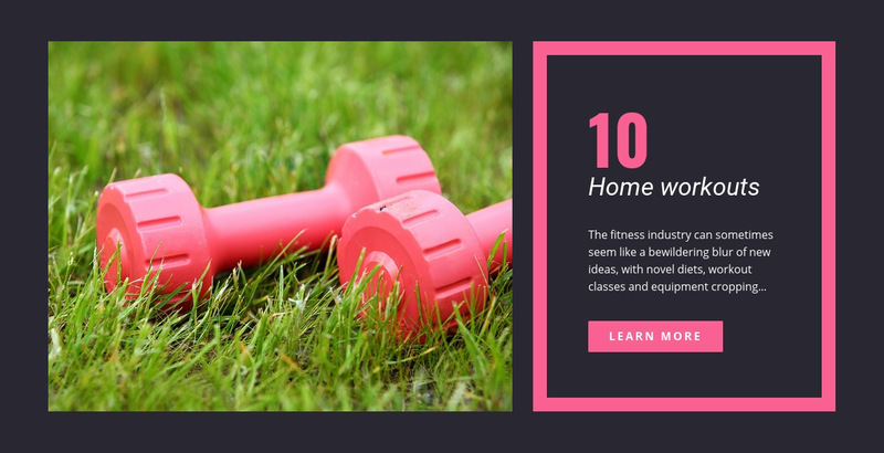 Home Workouts Wix Template Alternative