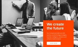 We Create Future Single Page Template