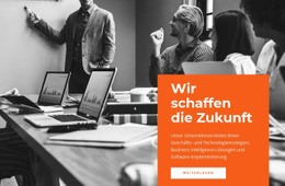Premium-Landingpage Für Wir Schaffen Zukunft