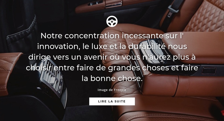 Voiture de luxe Modèles de constructeur de sites Web