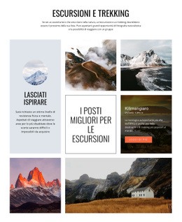 Escursioni E Gite Di Trekking - Mockup Di Sito Web Pronto Per L'Uso