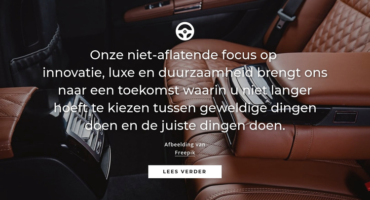 Luxe auto Website sjabloon