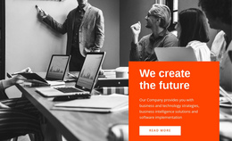 We Create Future - Responsive One Page Template