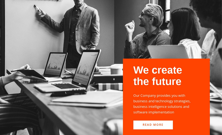 We create future One Page Template
