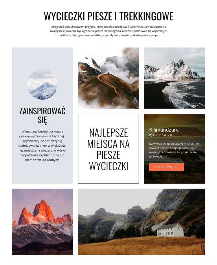 Wycieczki piesze i trekkingowe Kreator witryn internetowych HTML