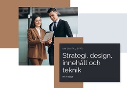 Design, Innehåll, Marknadsföring - Webbplatsmall