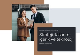 Tasarım, Içerik, Pazarlama Için Özel Web Sitesi Modeli